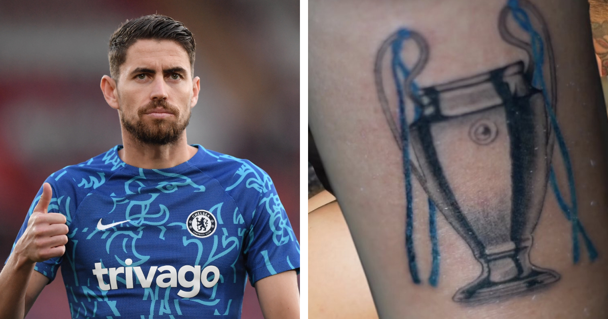 Jorginho shows off his Champions League tattoo - Football